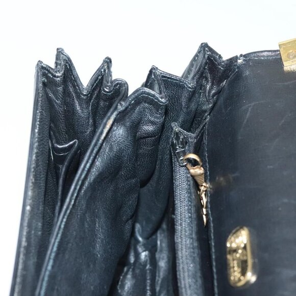 GUCCI Hand Bag Leather Black Gold 000 056 0004 Auth ep10863 - Picture 10 of 16